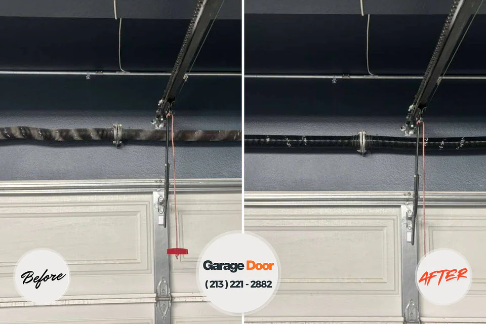 Before and after: garage door repair Lawnton, PA